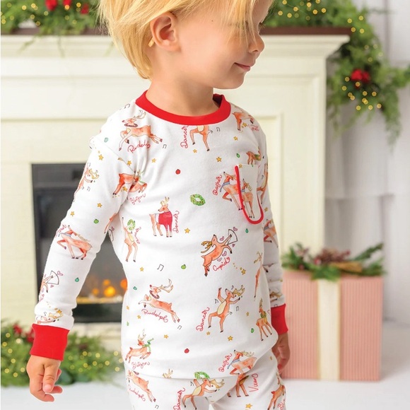 Nola Tawk: Oh Deer, Christmas is Here! Kids Pajama Set - Picture 8 of 9